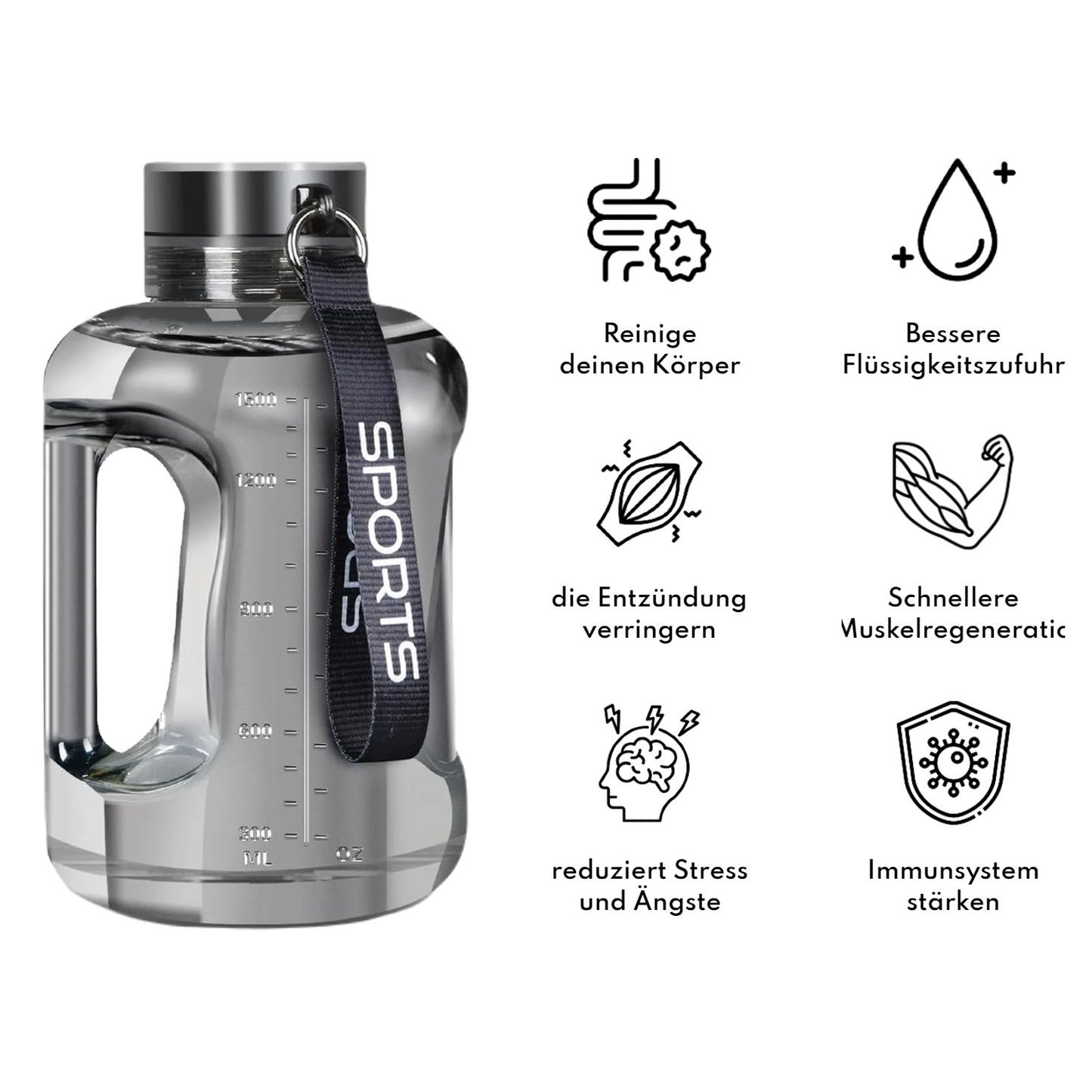 Fitness-Wasserstoffflasche